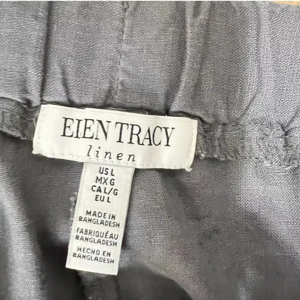 Ellen Tracy linen Pull-on elastic waistband pants Cropped large - Picture 4 of 7